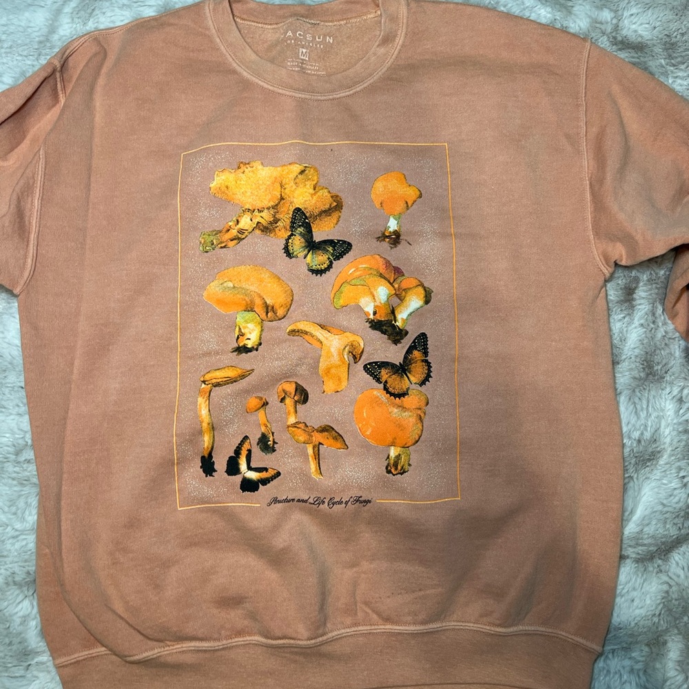MEN’S PACSUN CREWNECK, COLOR ORANGE, SIZE MEDIUM